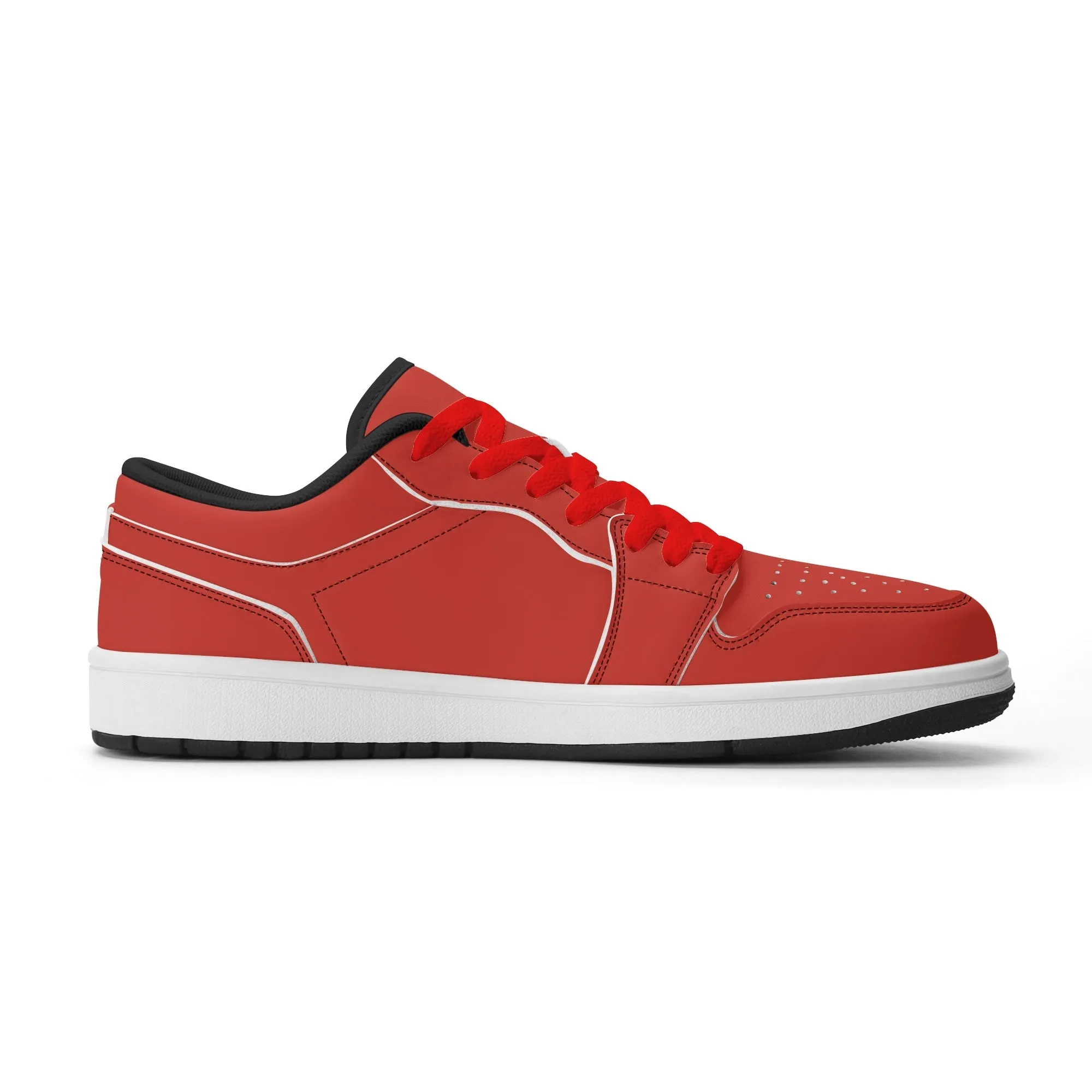 Harley Davidson Red Low Top Leder Sneaker für Damen