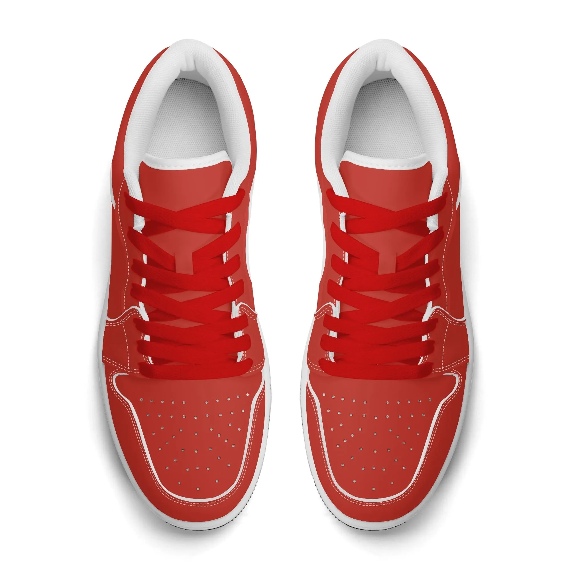 Harley Davidson Red Low Top Leder Sneaker für Damen