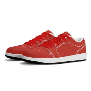 Harley Davidson Red Low Top Leder Sneaker für Damen