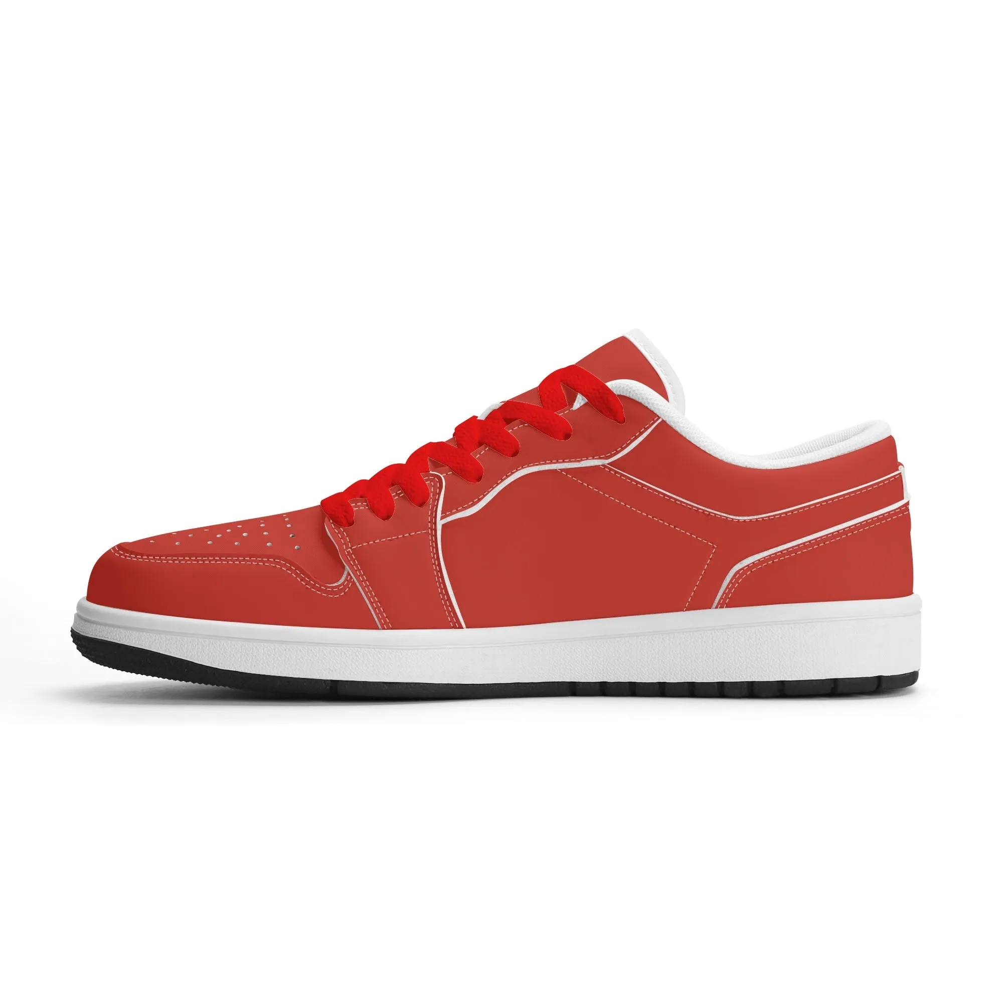 Harley Davidson Red Low Top Leder Sneaker für Damen