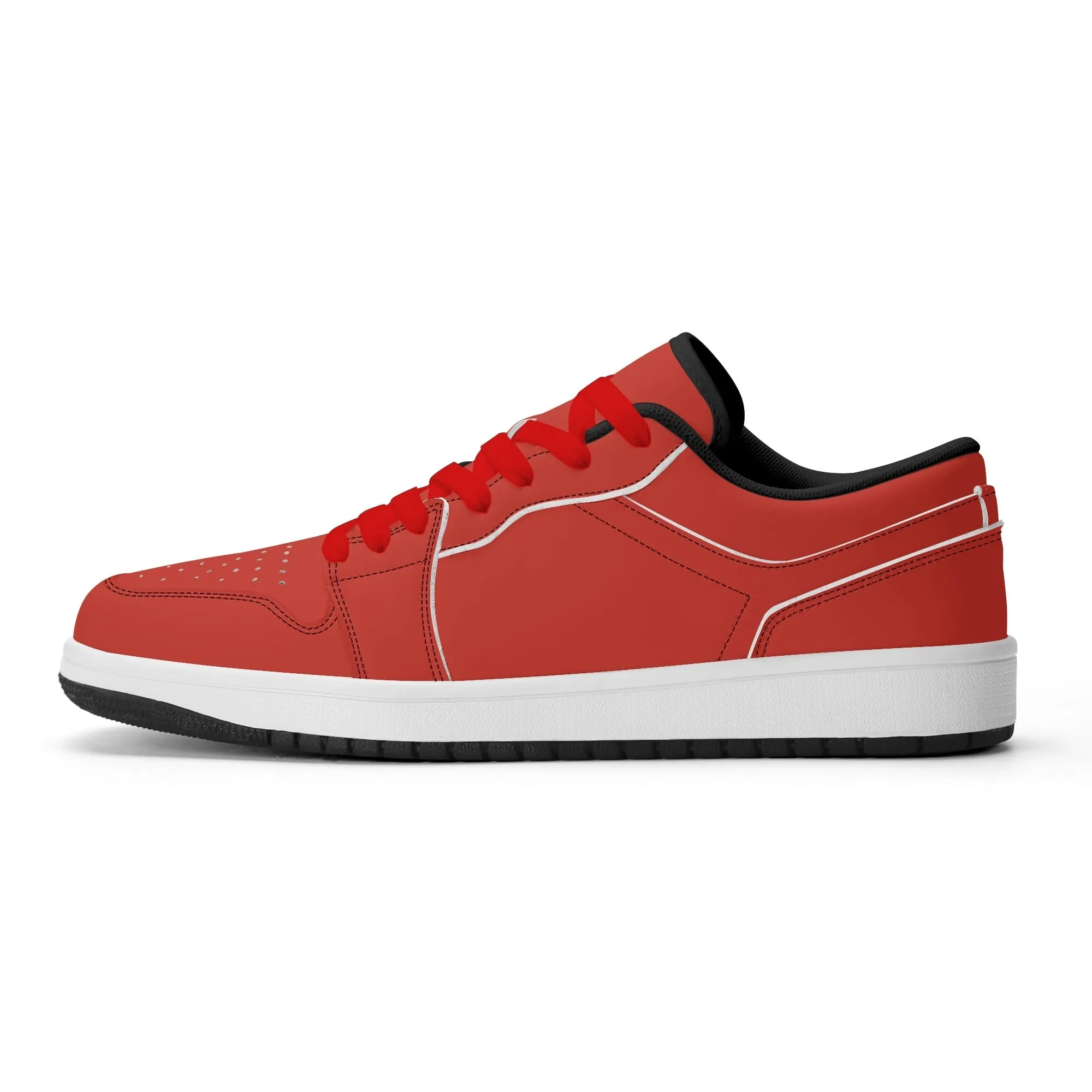 Harley Davidson Red Low Top Leder Sneaker für Damen