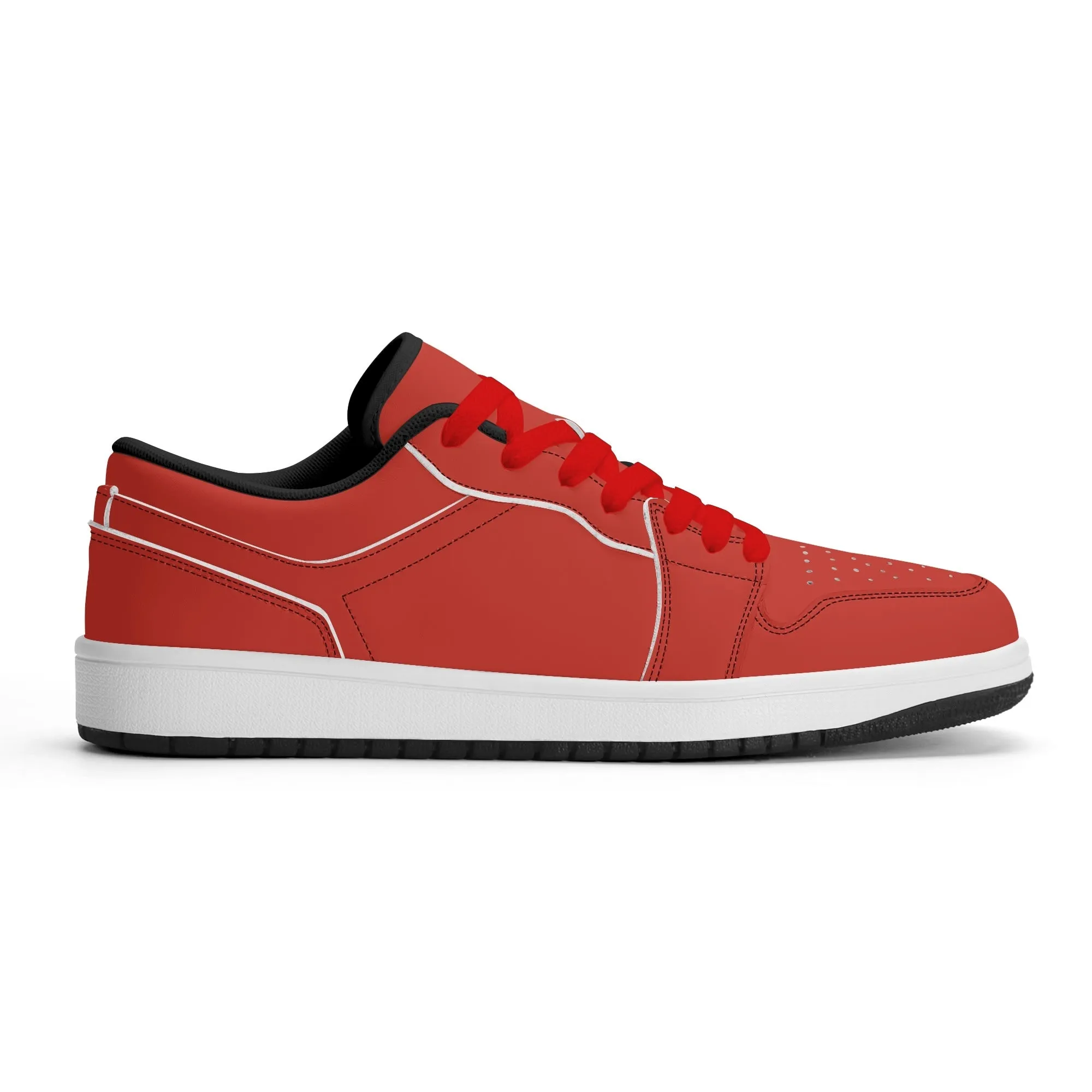 Harley Davidson Red Low Top Leder Sneaker für Damen