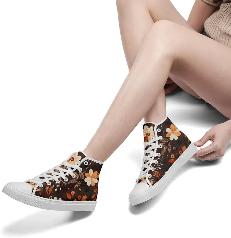 High-top Canvas Shoes for Girls Boys Lightweight Yoga Casual Walking Sneakers Anti-Slip White Flat Footwear Unisex