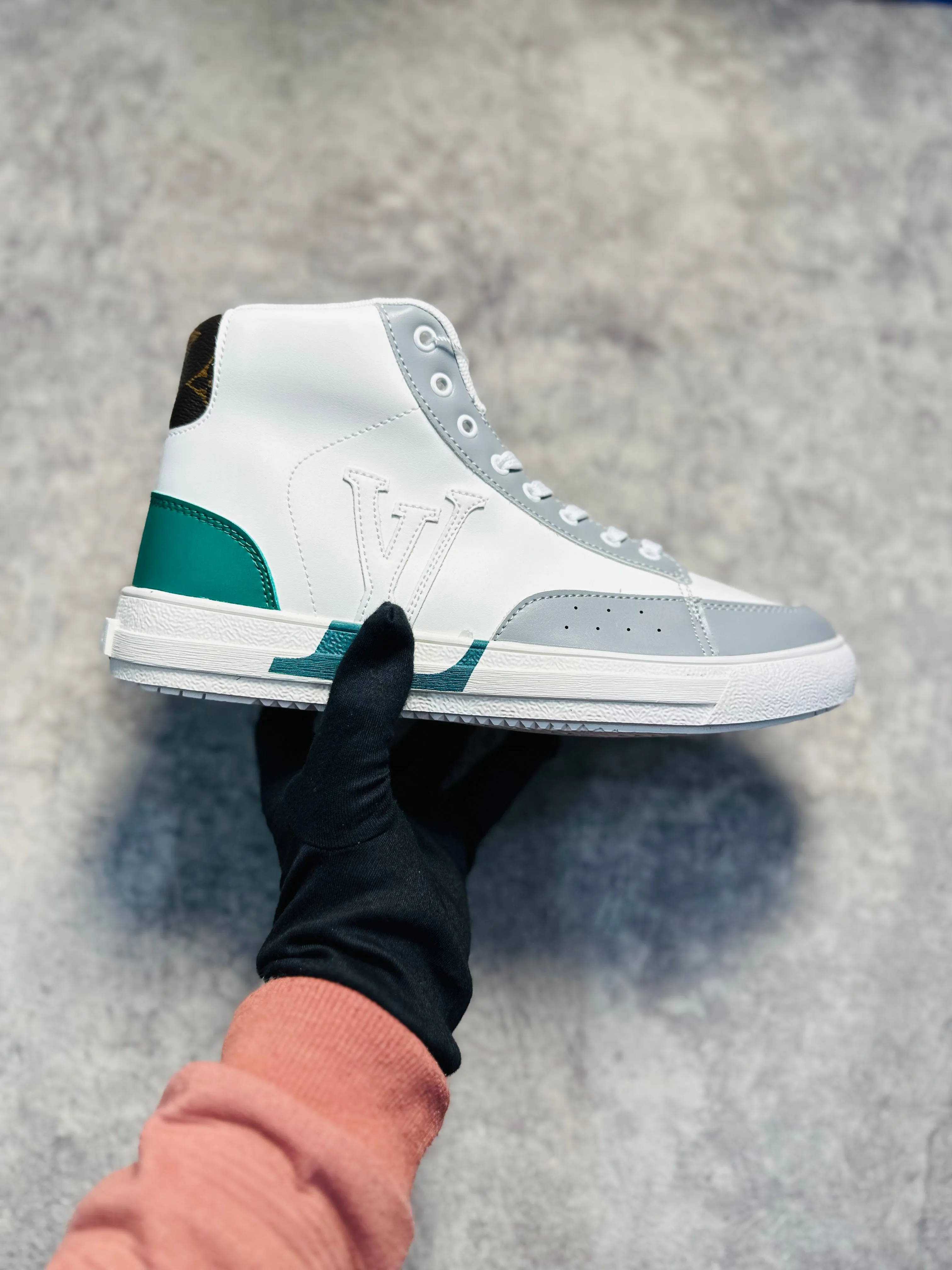 High Top Charlie White & Green