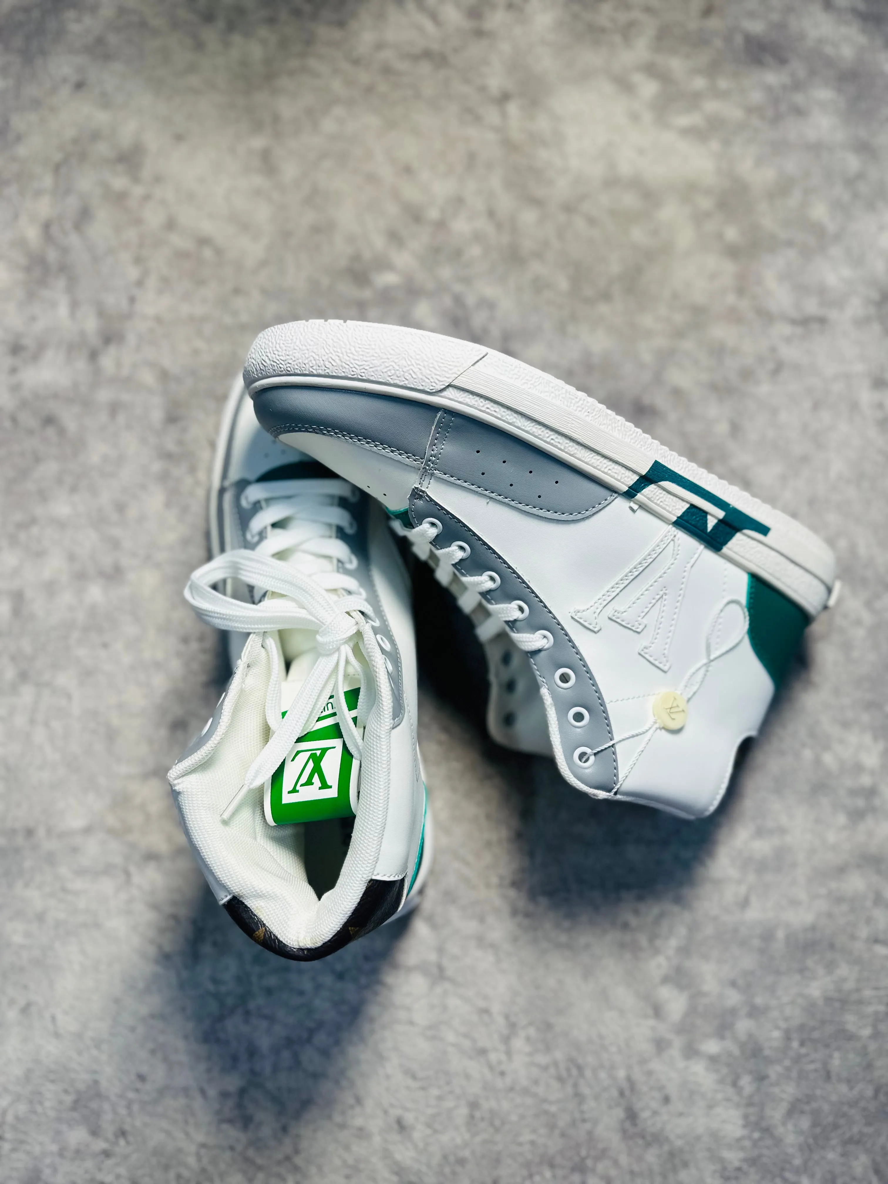 High Top Charlie White & Green