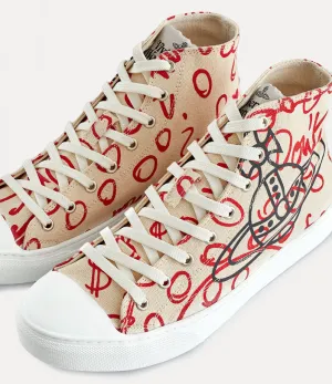 High top PLIMSOL Beige/red