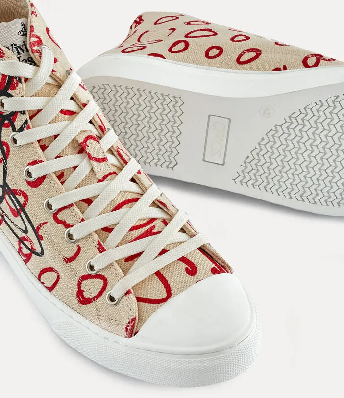 High top PLIMSOL Beige/red