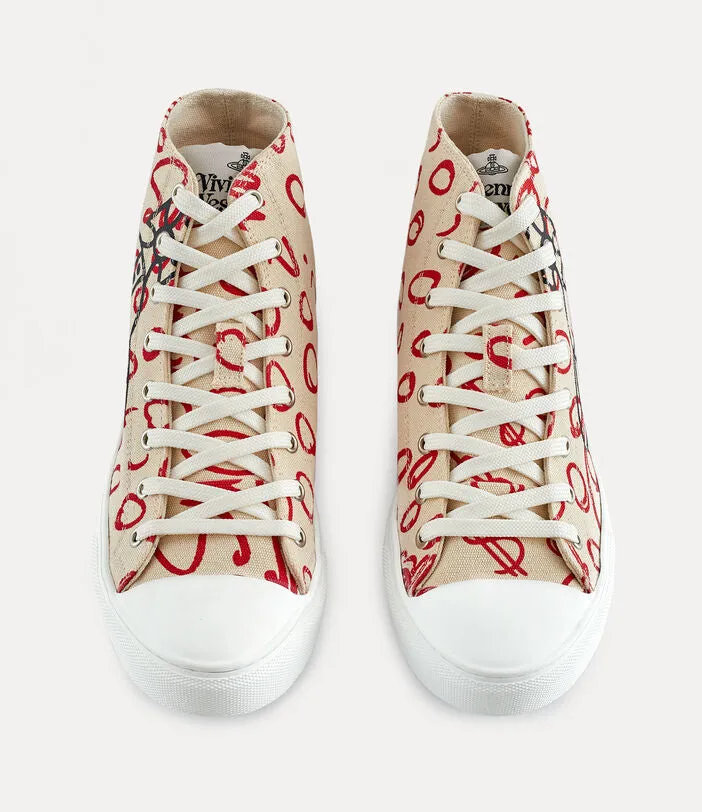 High top PLIMSOL Beige/red