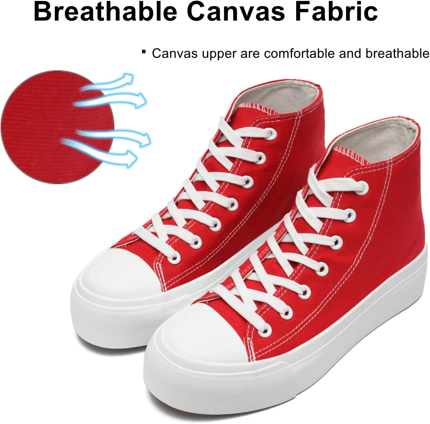 High Top Sneakers for Women Canvas Shoes Fruits Embroidery High Tops Women Casual Shoes Lace Up Fashion Sneakers