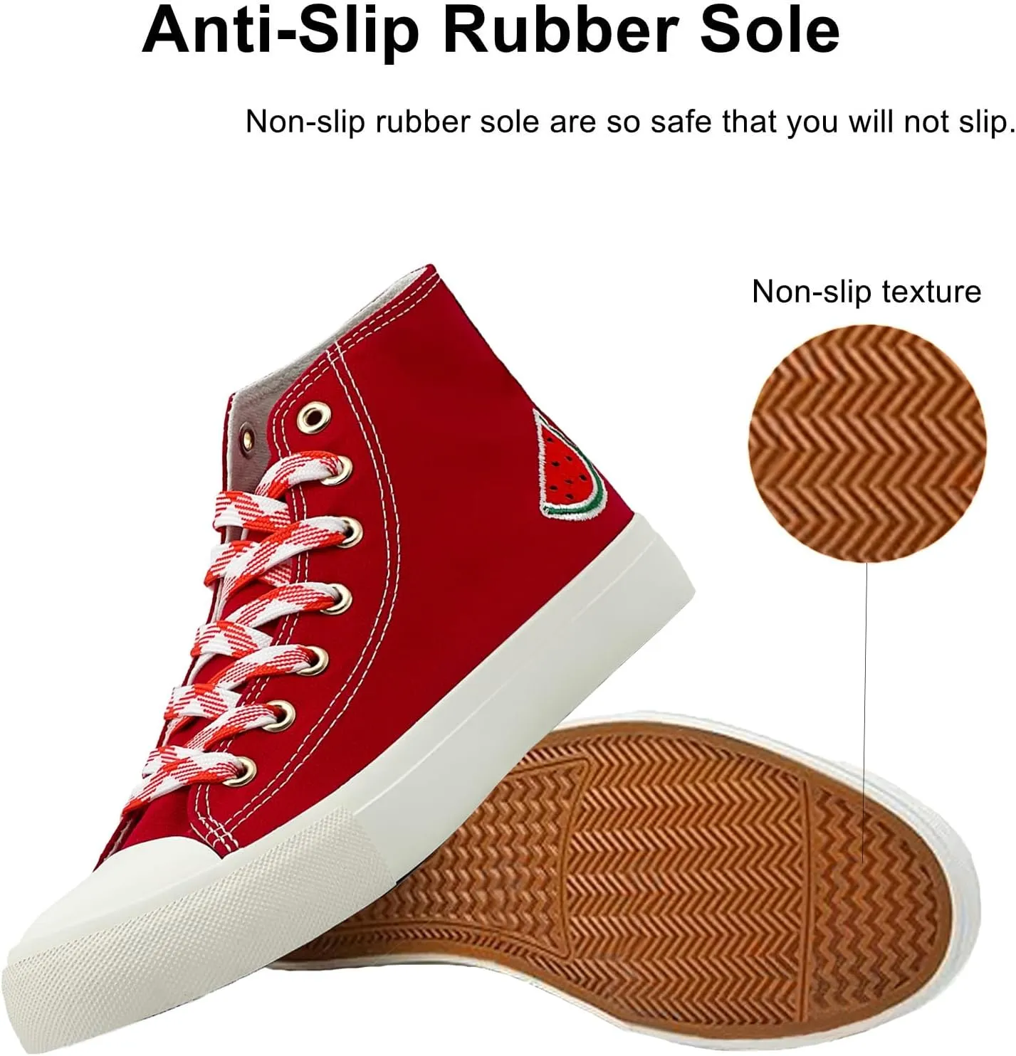 High Top Sneakers for Women Canvas Shoes Fruits Embroidery High Tops Women Casual Shoes Lace Up Fashion Sneakers