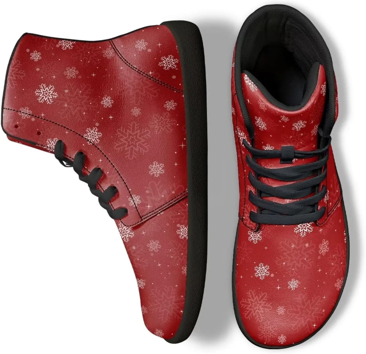 High Top Sneakers Women's Minimalist Barefoot Shoes | Zero Drop Sole | Wide Width Fashion Sneaker Size 36-48