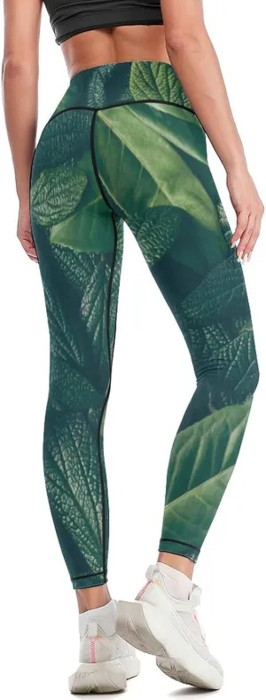 High Waist Yoga Pants, Women Tummy Control Leggings Athletic Tights (S-2XL)