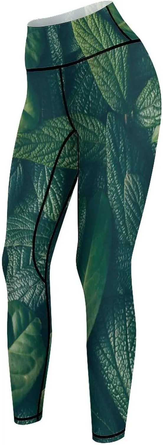 High Waist Yoga Pants, Women Tummy Control Leggings Athletic Tights (S-2XL)