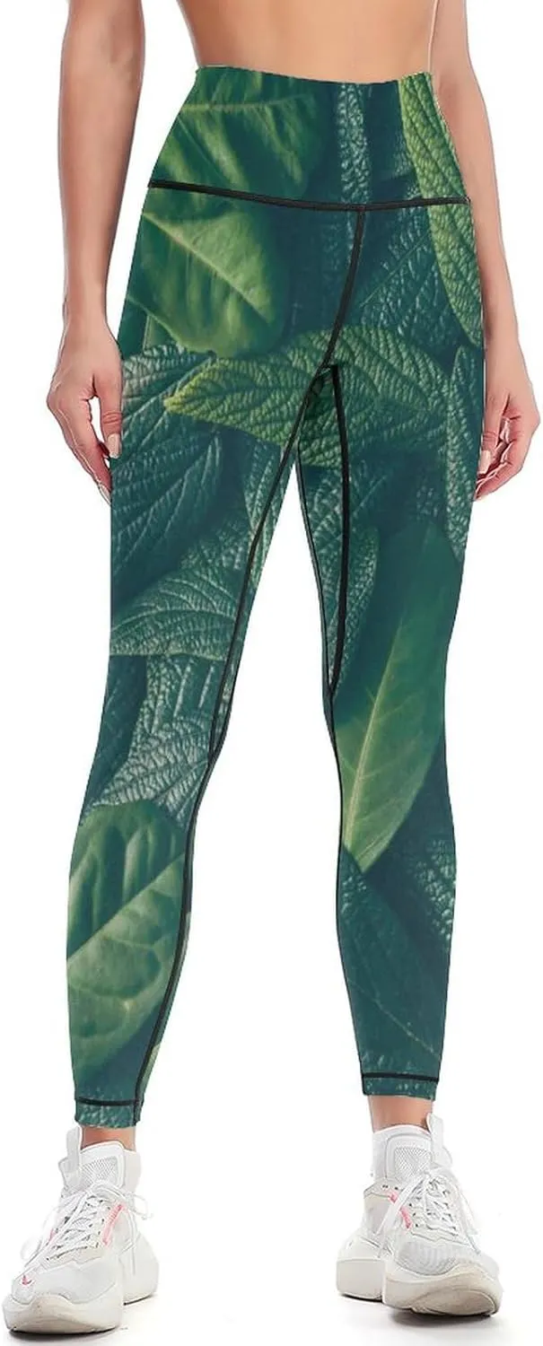 High Waist Yoga Pants, Women Tummy Control Leggings Athletic Tights (S-2XL)