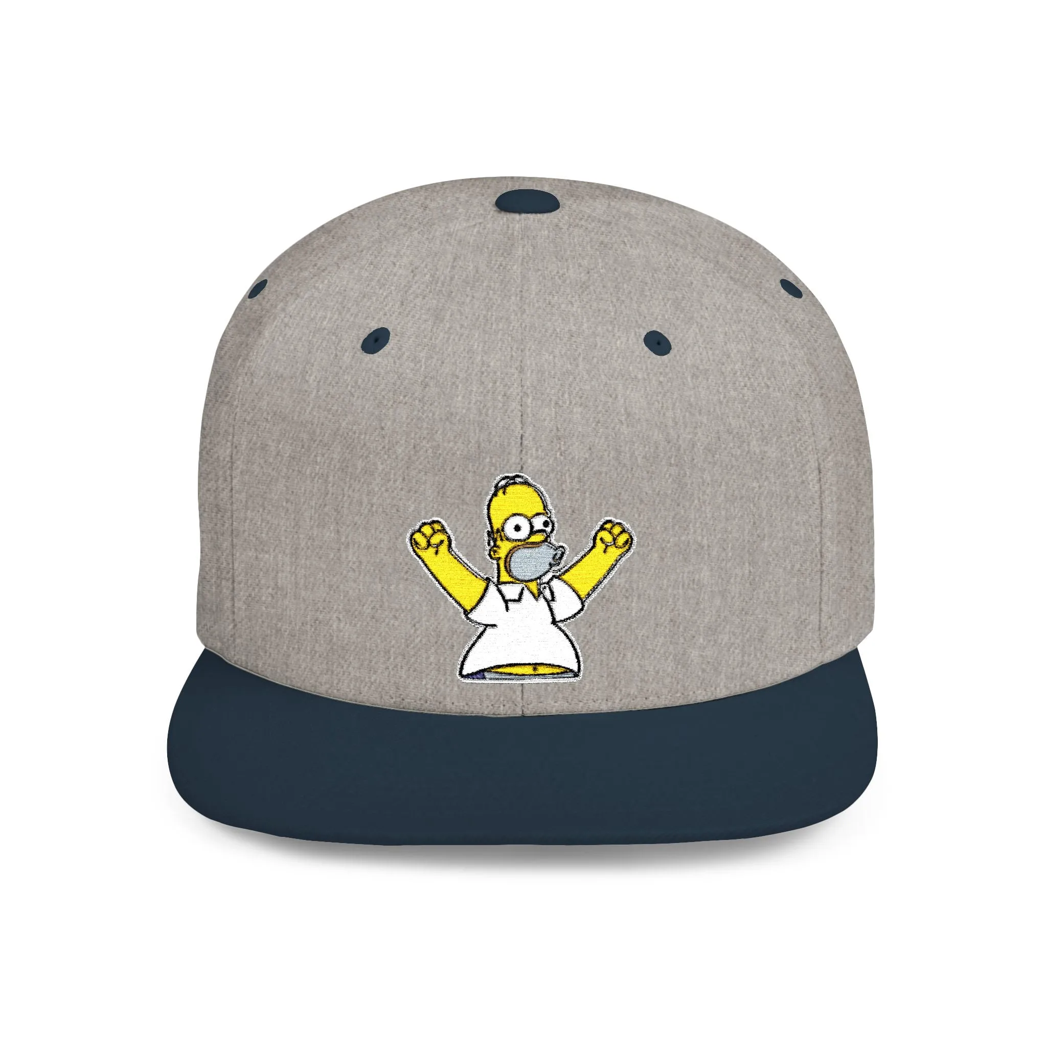 Homer Simpson Flat Bill Snapback – Lightweight, Custom Fit, Premium Quality