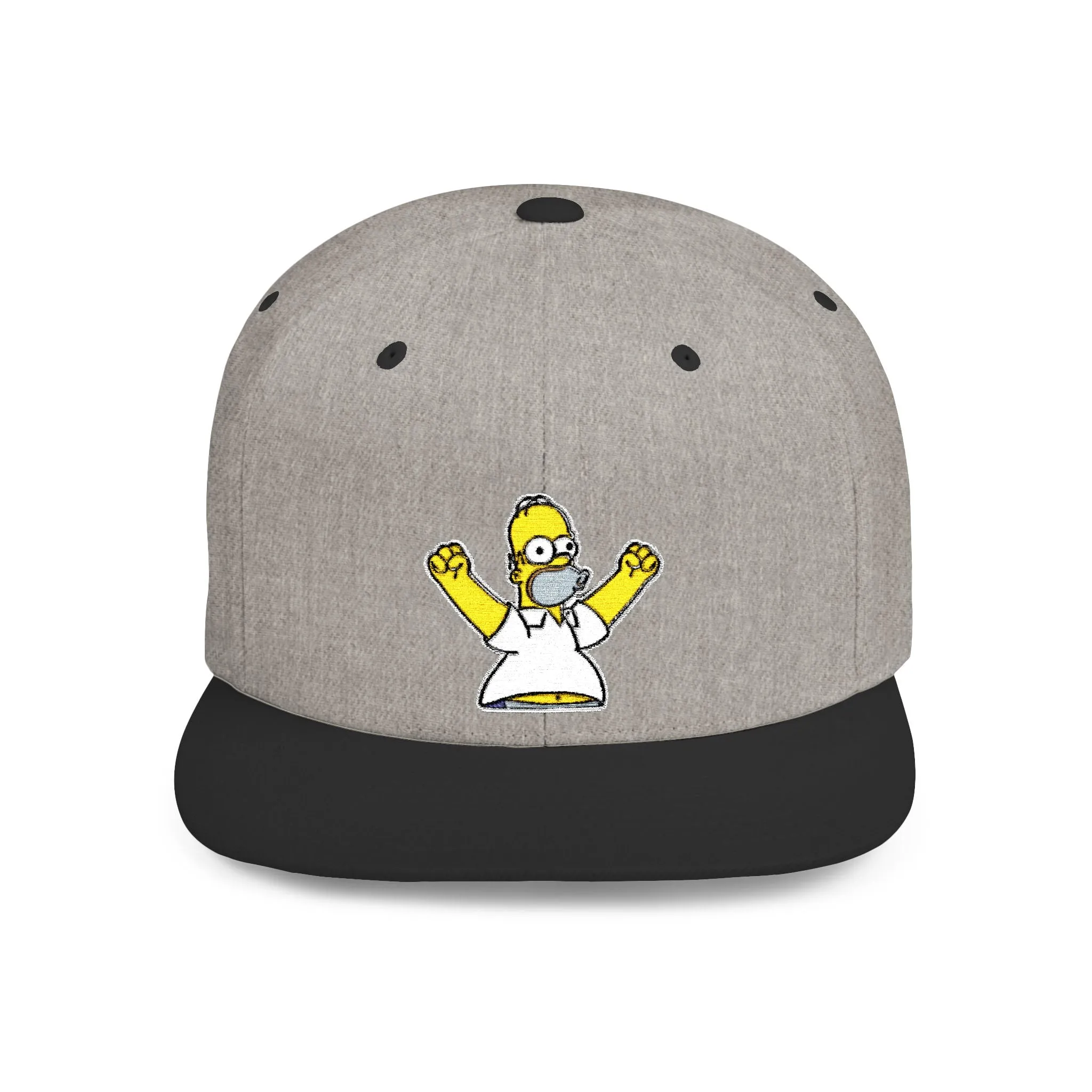 Homer Simpson Flat Bill Snapback – Lightweight, Custom Fit, Premium Quality
