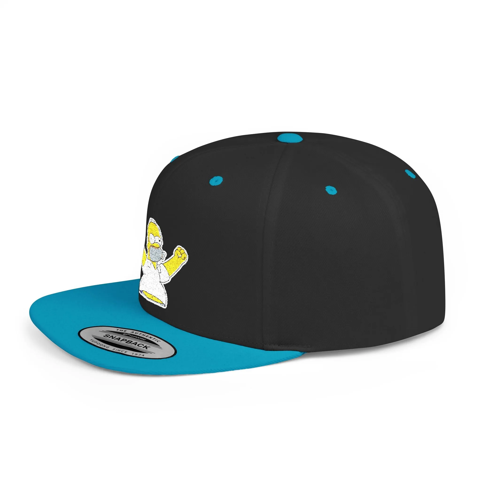 Homer Simpson Flat Bill Snapback – Lightweight, Custom Fit, Premium Quality