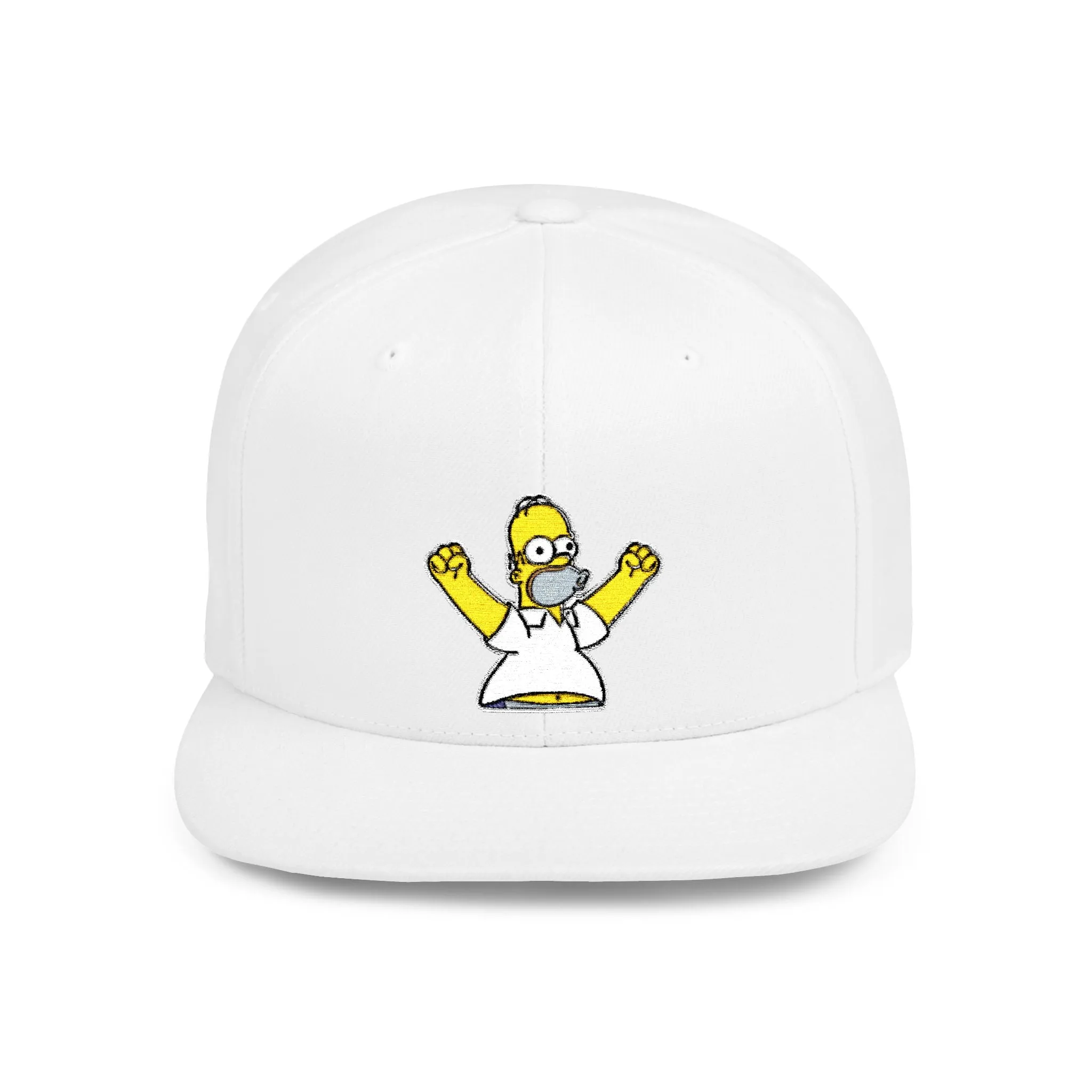 Homer Simpson Flat Bill Snapback – Lightweight, Custom Fit, Premium Quality