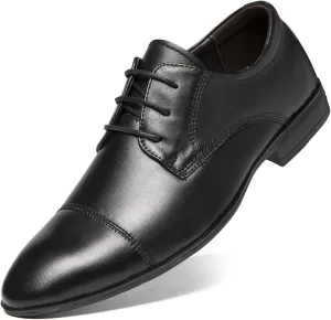 HOOENG Dress Oxford Formal Shoes for Men Lace Up Crocodile Print Derby Shoes Round Cap Toe Leather Slip Resistant Block Heel Low Top Anti-Slip Wedding (Size : 7.5, 颜色 : Crocodile Print)