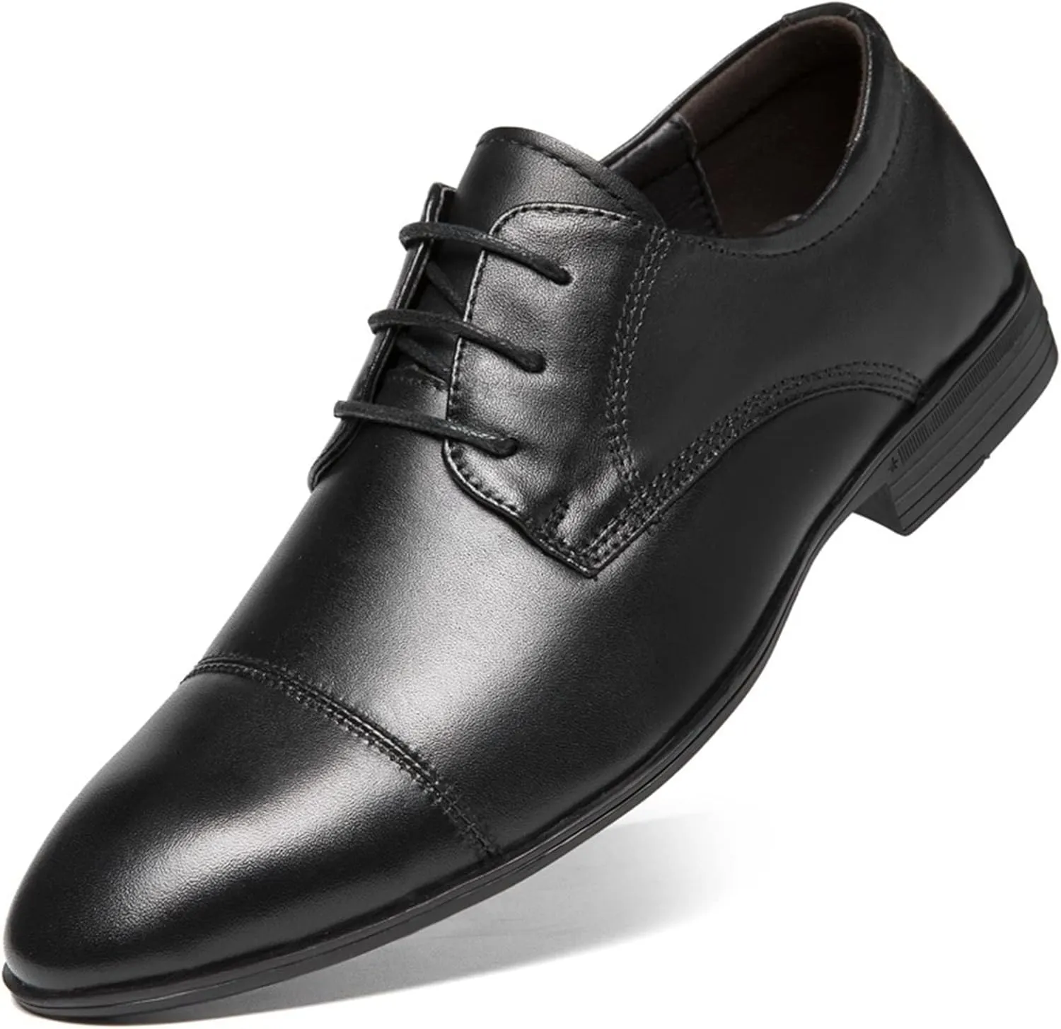 HOOENG Dress Oxford Formal Shoes for Men Lace Up Crocodile Print Derby Shoes Round Cap Toe Leather Slip Resistant Block Heel Low Top Anti-Slip Wedding (Size : 7.5, 颜色 : Crocodile Print)