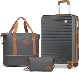 imiomo 24 Inch Luggage with Spinner Wheels, Hardside Checked Luggage, Lightweight Rolling Travel Luggage with TSA Lock
