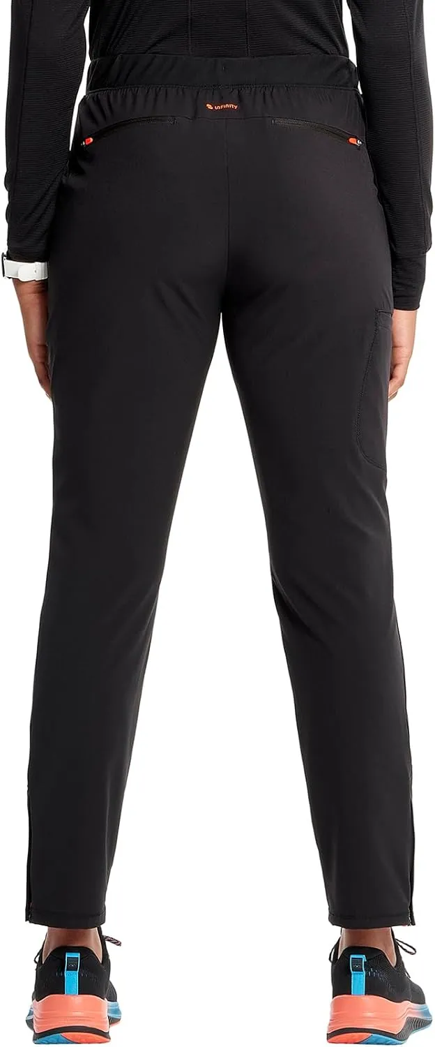Infinity Cherokee Women's Pull-on Scrub Cargo Pants with Mid-Rise Tapered Leg and 5 Pockets IN120A