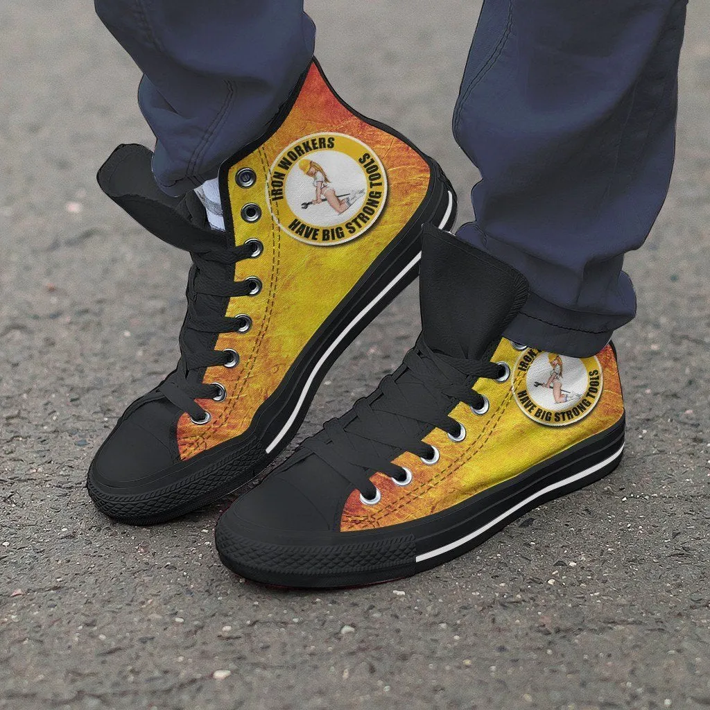 ironworkers strong tools ladies high top sneakers