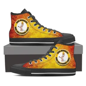 ironworkers strong tools ladies high top sneakers