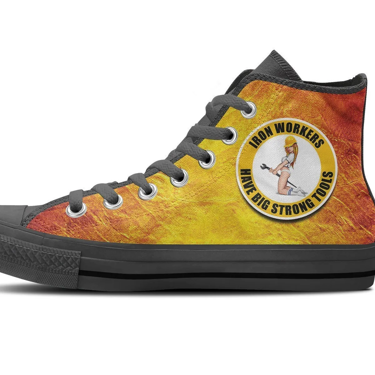 ironworkers strong tools ladies high top sneakers