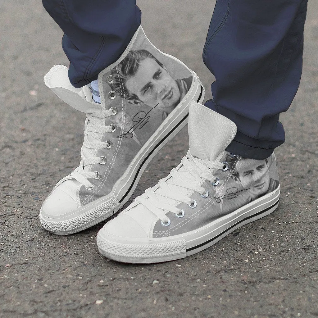 james dean mens high top sneakers