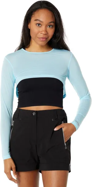 Jamie Sadock Sunsense® 35 SPF Lightweight Long Sleeve Crew Neck Crop Layering Top