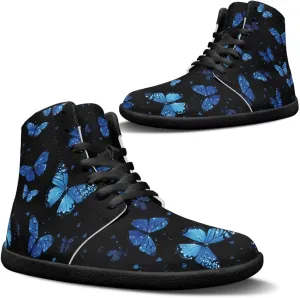 Jeiento High Top Barefoot Sneakers Men Women Butterfly Barefoot Shoes with Wide Toe Box