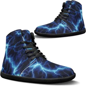 Jeiento Nature Pattern Mens Walking Shoes High Top Barefoot Running Shoes Wide Toe