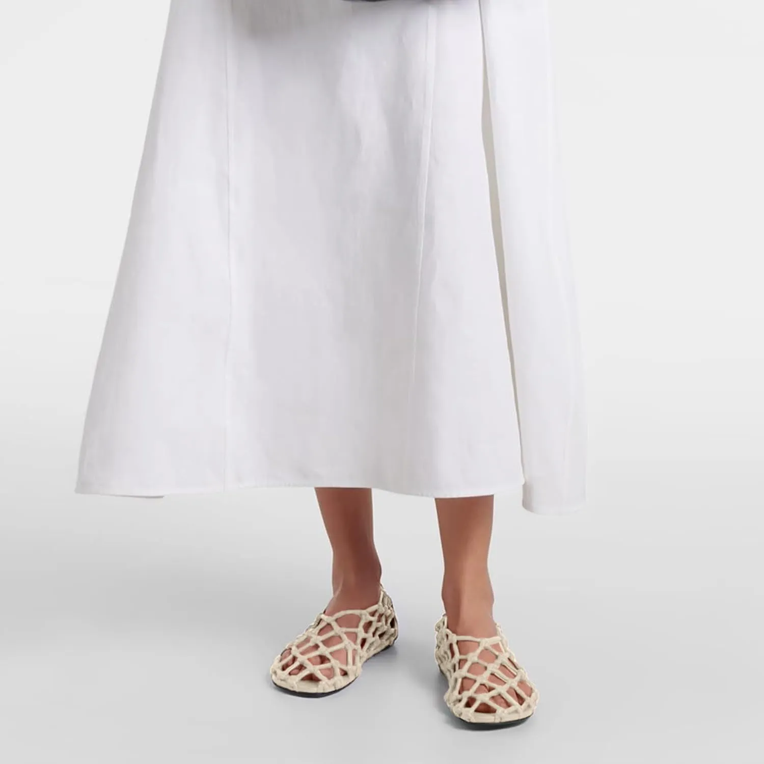 Jelly Mesh Ballet Flats for Women Woven Summer Beach Ballerina Flat Sandals Cute Comfortable Casual Slip on Mary Jane Shoes