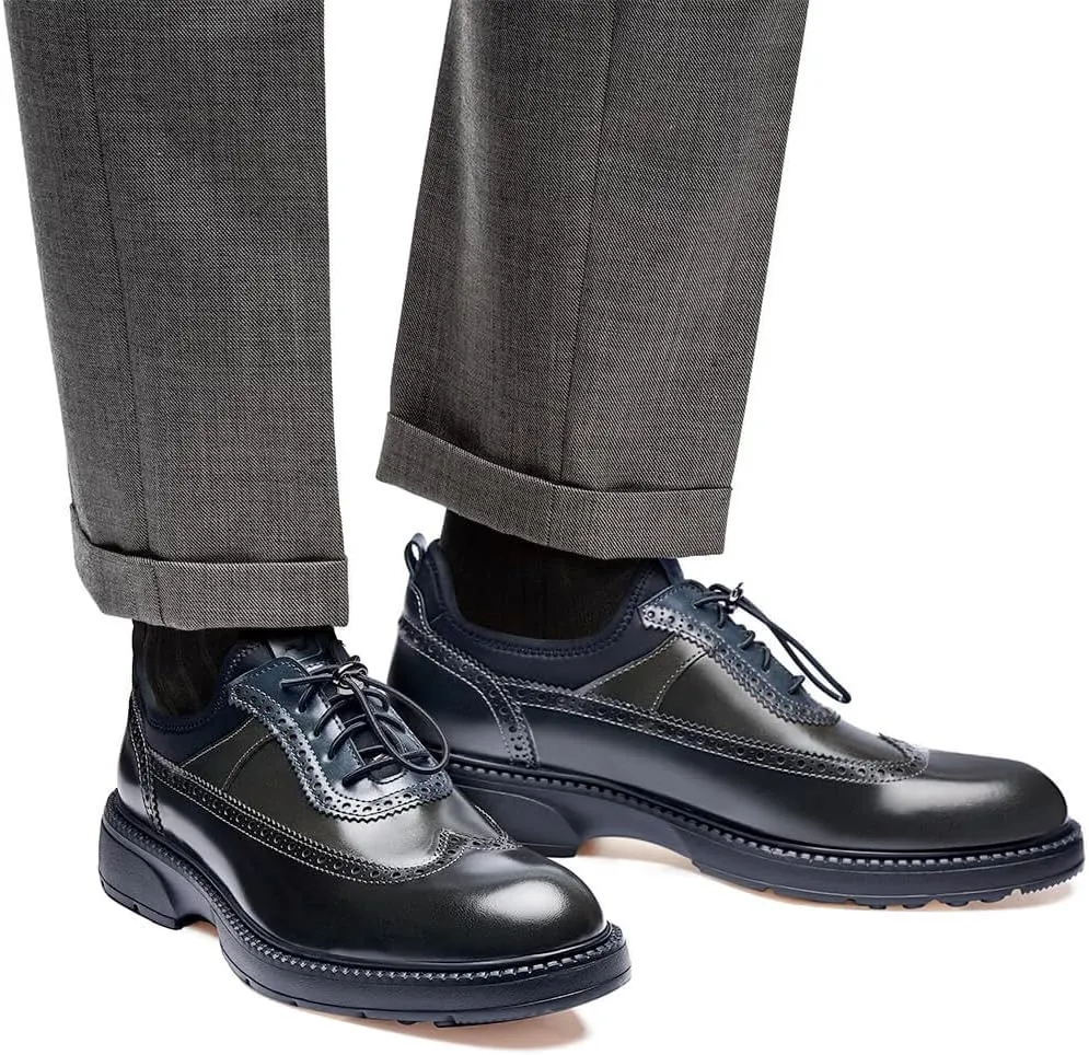 Jepsengord Men's Dress Shoes Casual Genuine Leather Wingtip Oxford Shoes Comfort Formal Business Wedding Derby Sneakers