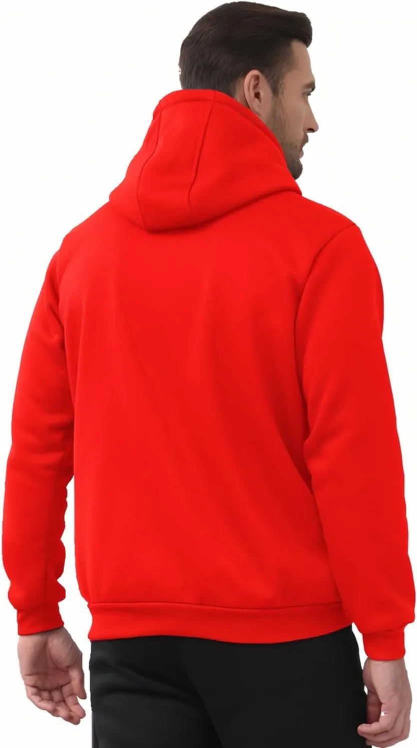 JIHUILAI Men's Fleece Hoodies with Zipper Lightweight Long Sleeve Active Mens Jackets Sports Full Zip Sweatshirts, S-3XL