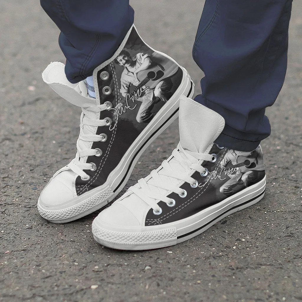 jim croce mens high top sneakers