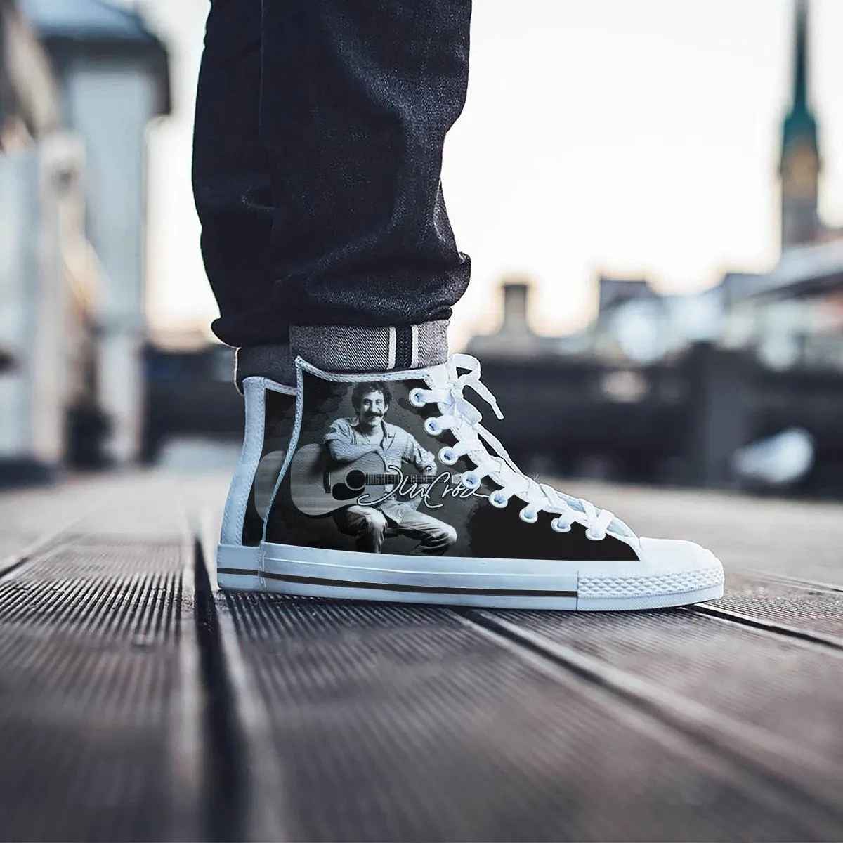 jim croce mens high top sneakers