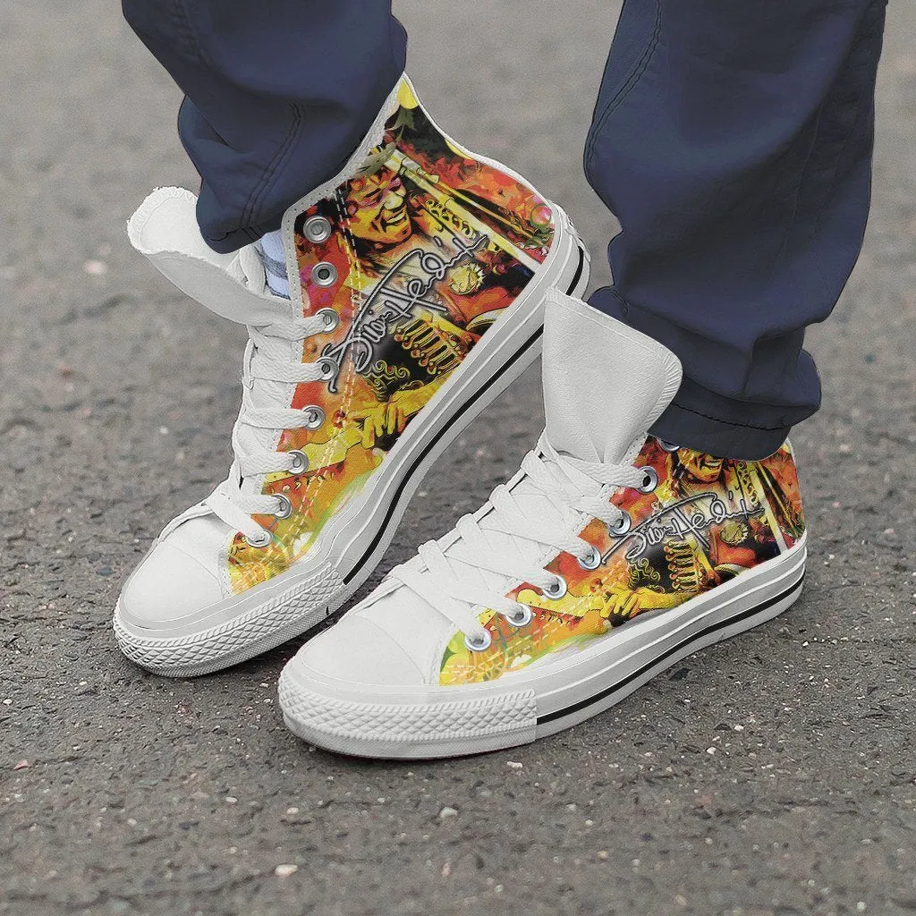 jimi hendrix mens high top sneakers