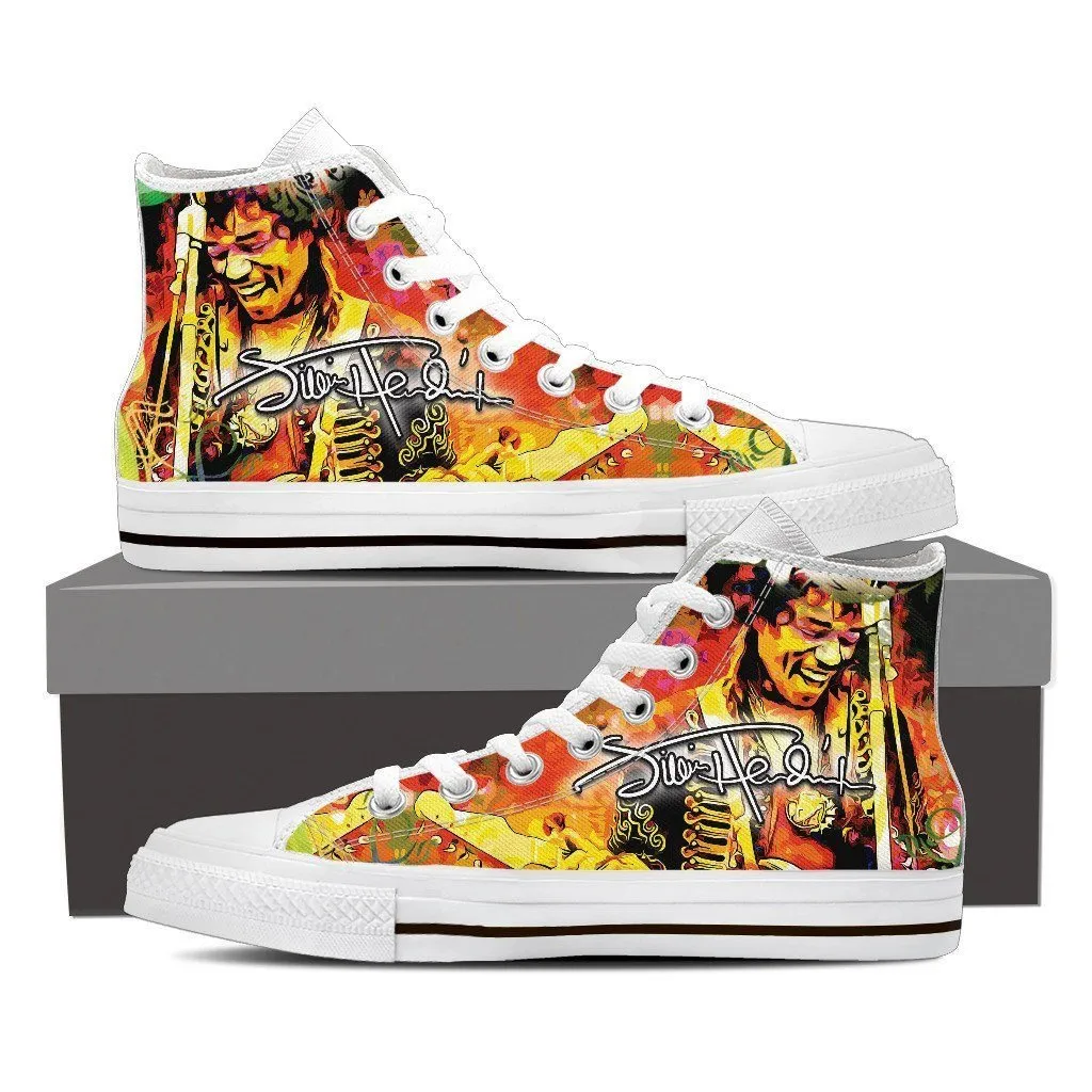 jimi hendrix mens high top sneakers