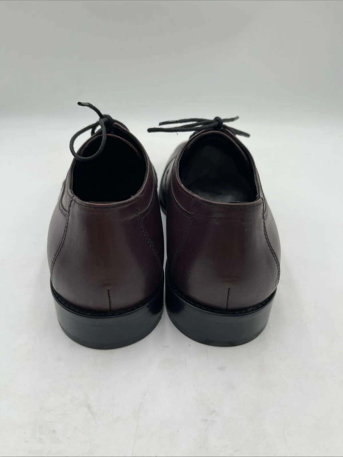 Johnston & Murphy Men's Novick Leather Plain Derby Shoes Burgundy Size 11M - Very Good