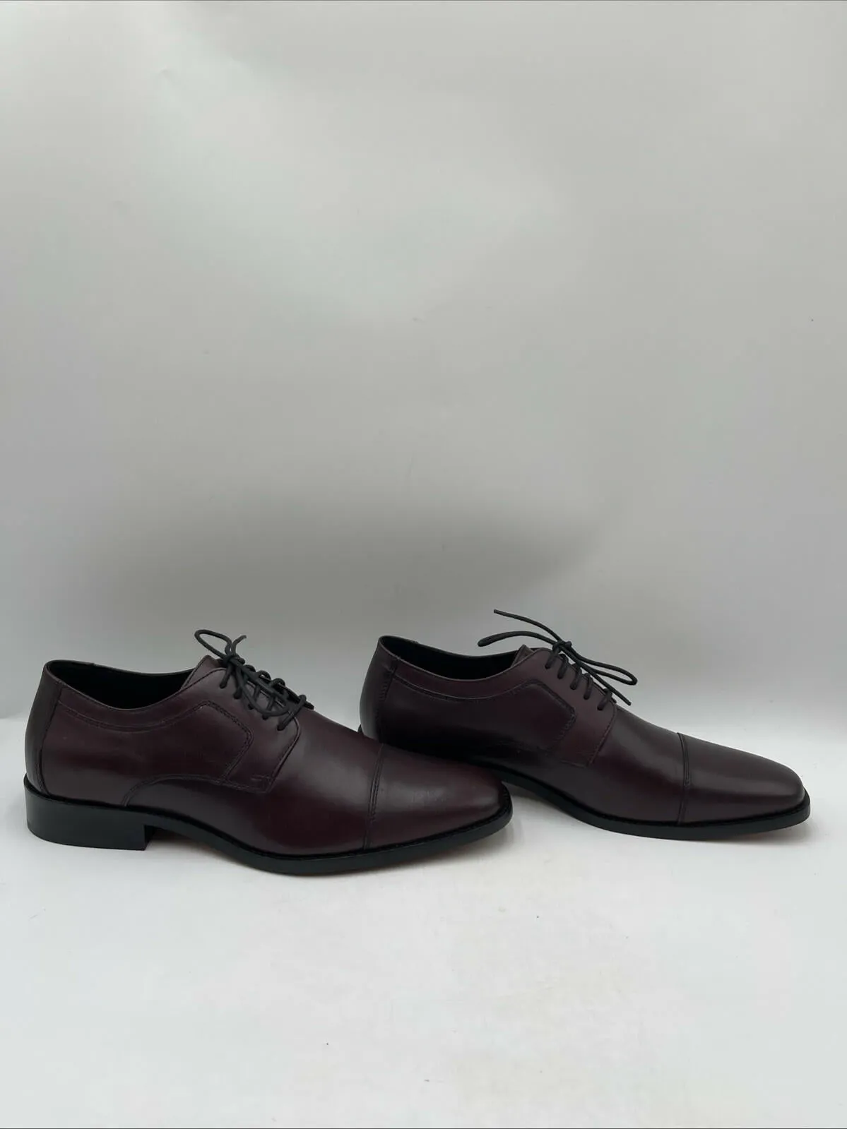 Johnston & Murphy Men's Novick Leather Plain Derby Shoes Burgundy Size 11M - Very Good