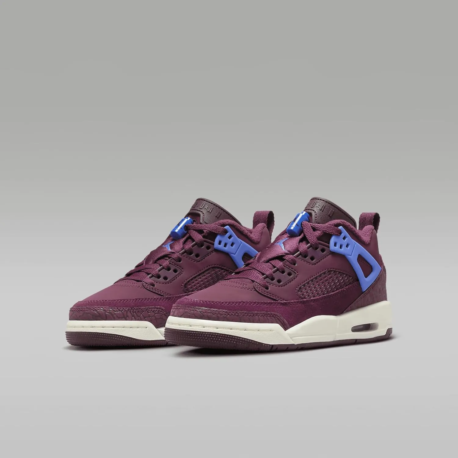 Jordan Spizike Low Big Kids' Shoes (FQ3950-641, Bordeaux/Sail/Hyper Royal)