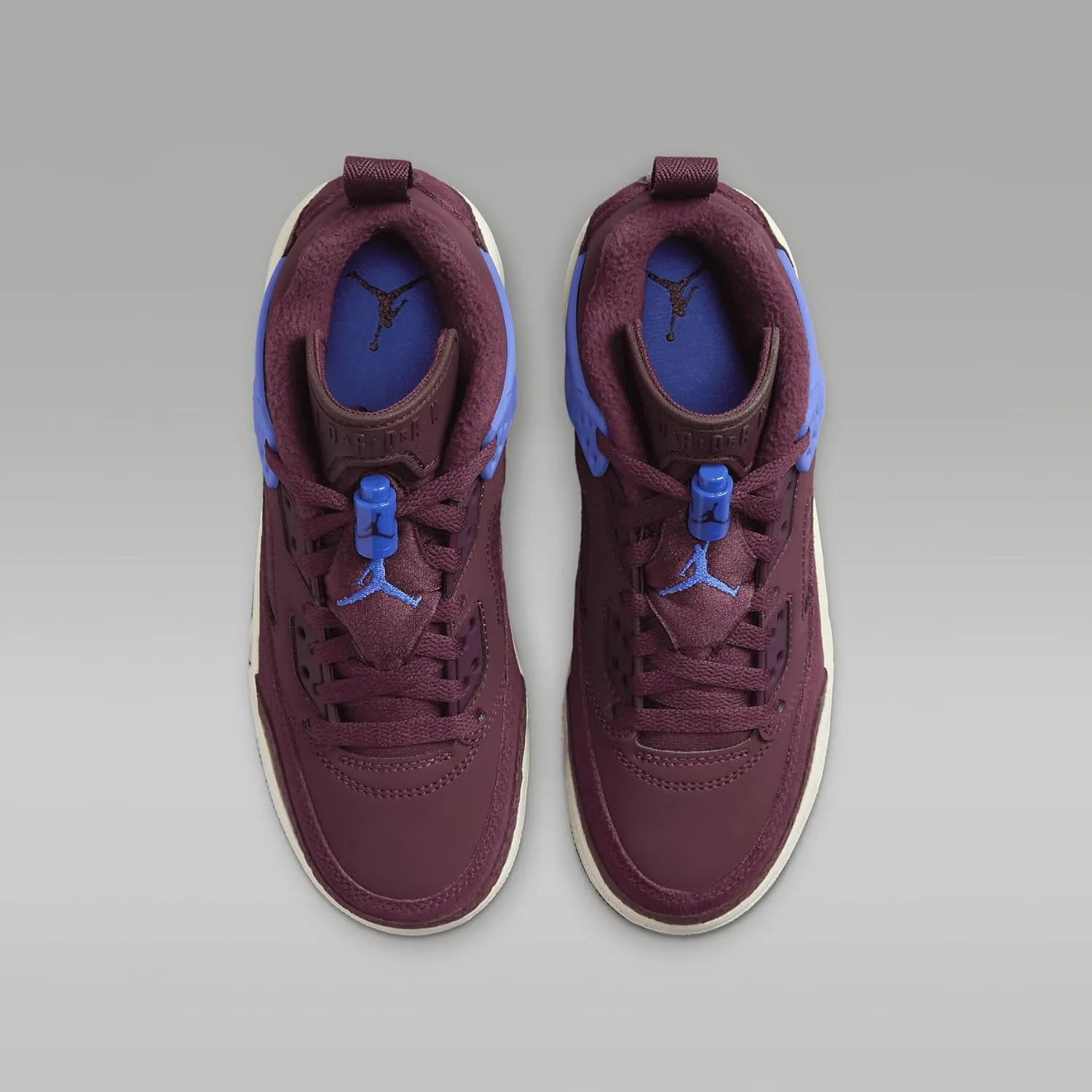 Jordan Spizike Low Big Kids' Shoes (FQ3950-641, Bordeaux/Sail/Hyper Royal)