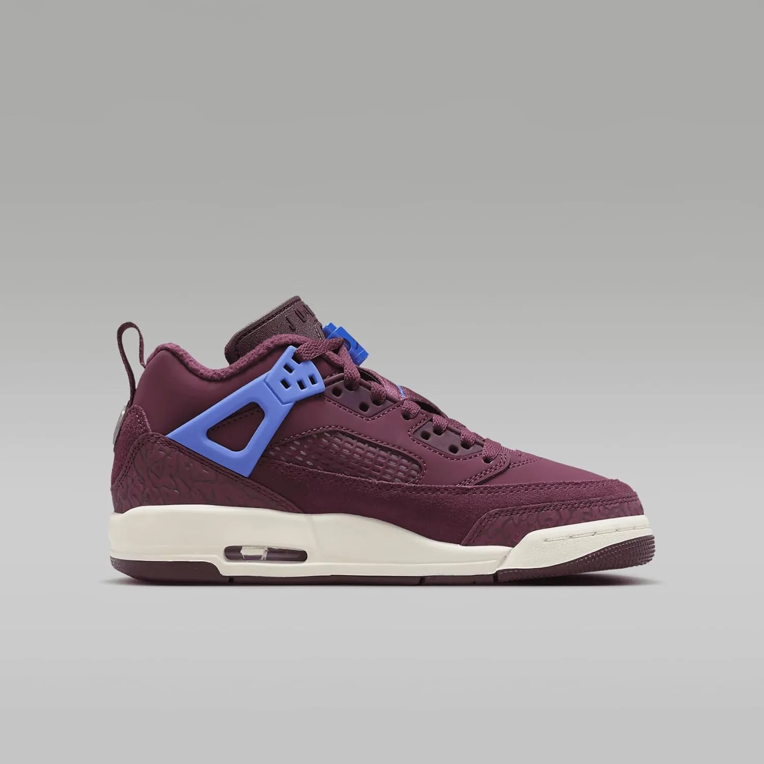 Jordan Spizike Low Big Kids' Shoes (FQ3950-641, Bordeaux/Sail/Hyper Royal)