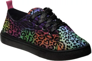 Josmo Girl's Canvas Low Top Sneaker Slip on Lace-up Tennis (Little Big Kid)
