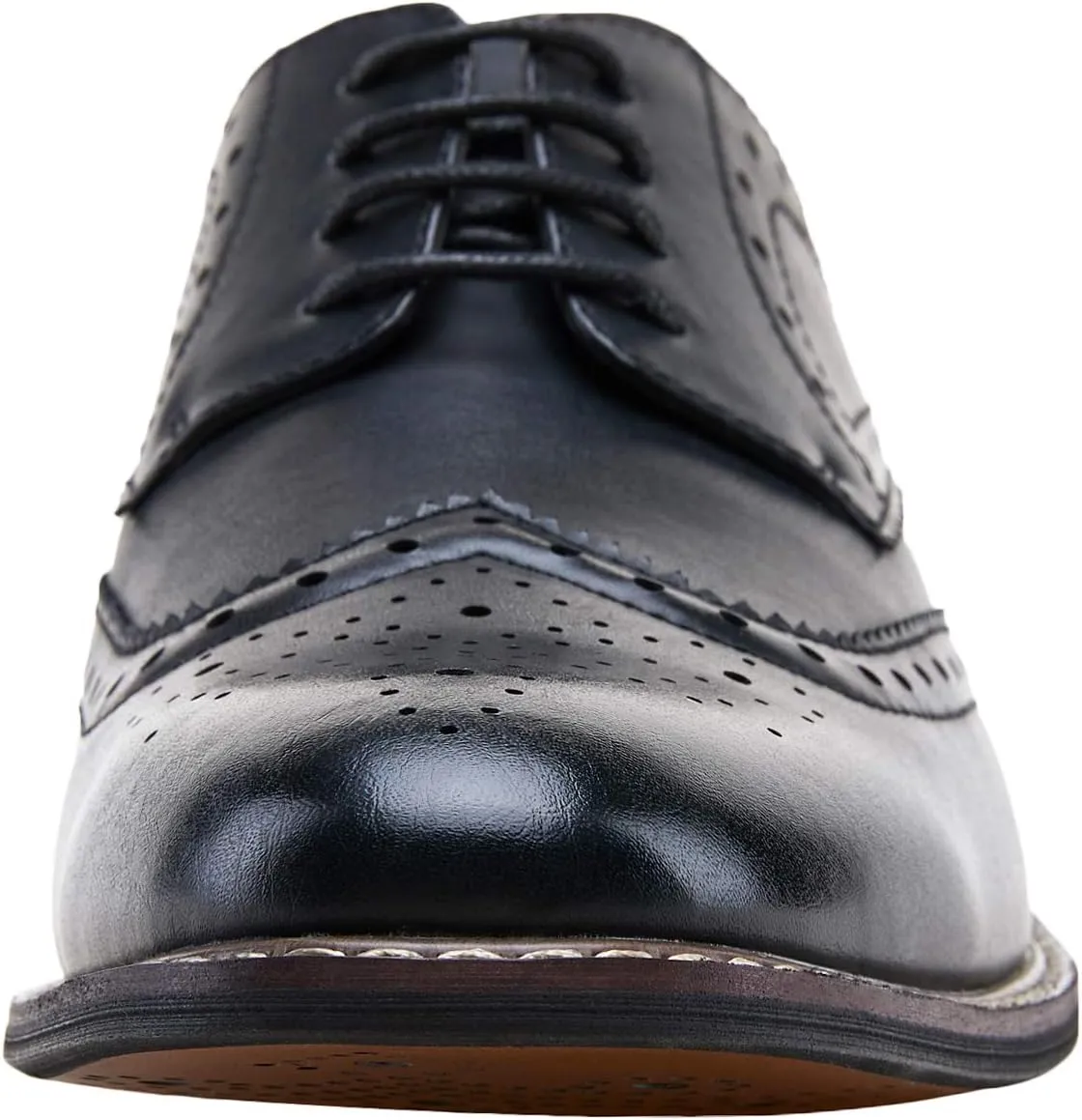 Jousen Men's Dress Cap Toe Wingtip Brogue Oxford Formal Shoes for Business and Derby Occasions