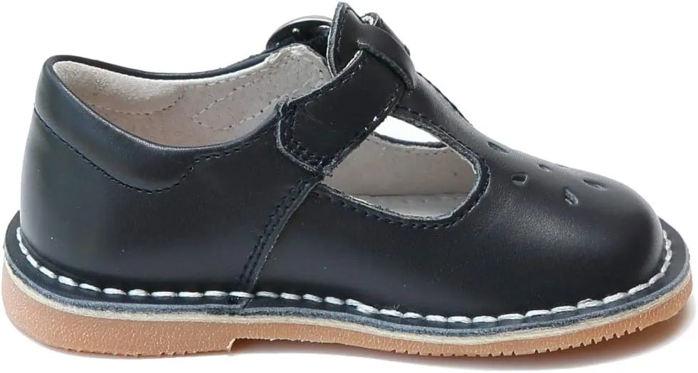Joy Classic Leather Stitch Down T-Strap | Girl's Mary Jane Flat (Toddler/Little Kid)