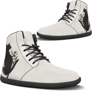JoyLamoria Skull Rose High Top Sneakers Women Leather Causal Lace Shoes Fashion 2025 Walking Tennis Dress Shoe