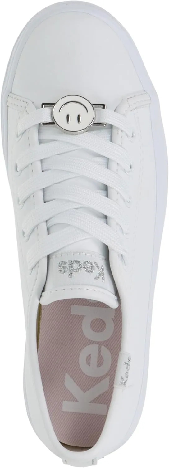 Keds Girl's Triple Up Charms White (Little Big Kid) Sneaker